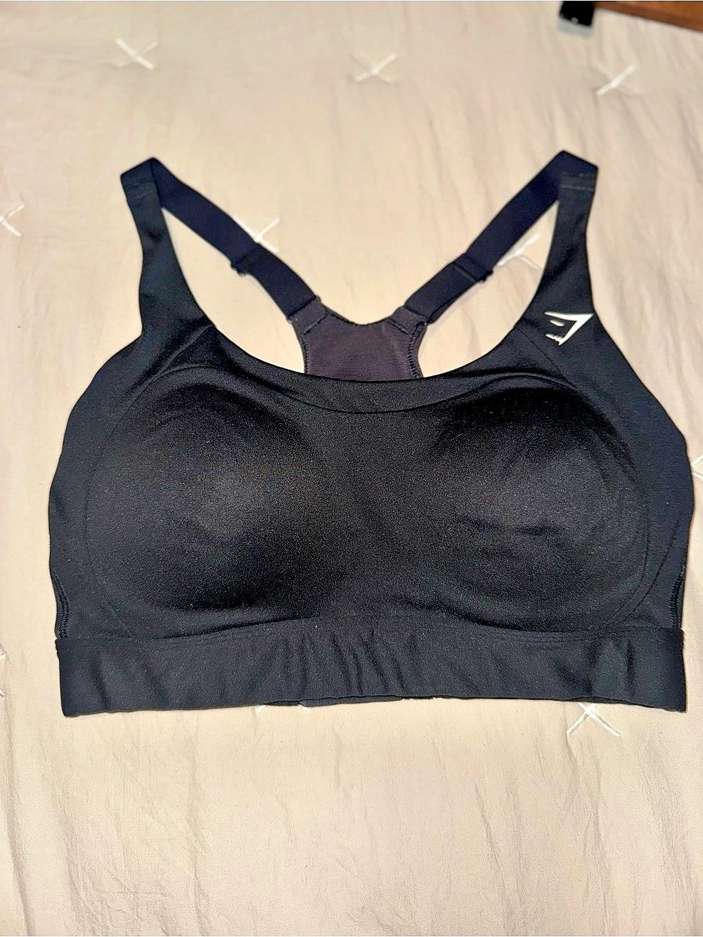 GYMSHARK Racer Back Sports Bra Black Small